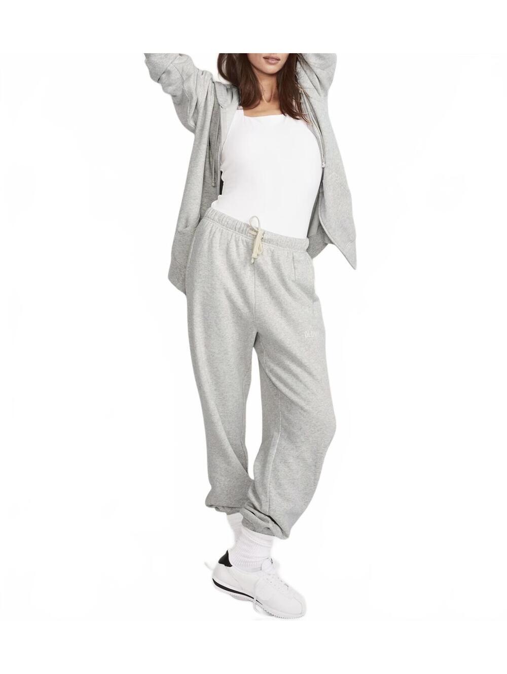 Extra High-Waisted SoComfy Jogger Sweatpants Old Navy Light Gray NWT Medium - Picture 4 of 4